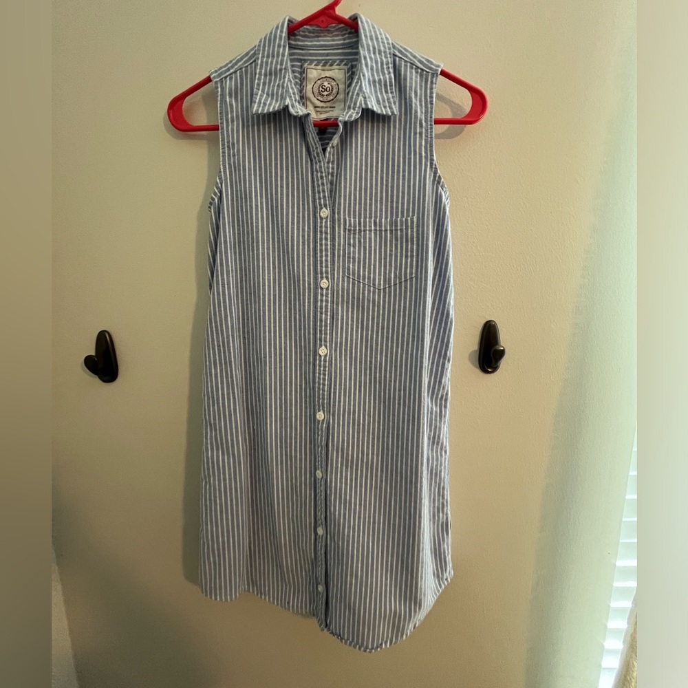 Denim style cotton dress - cute for the beach!